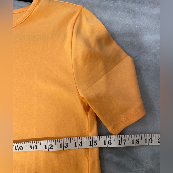 NWOT J. Crew Size M Perfect Fit Tee Shirt Short Sleeve Cotton Crew Orange - Picture 6 of 11